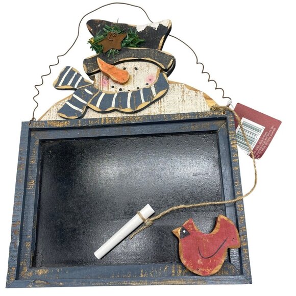 Santa's workbench indoor decor wood snowman wall handing chalkboard READ NEW - Picture 1 of 8